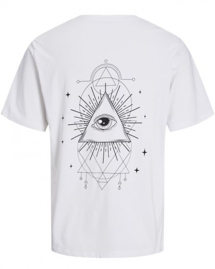 Jack & Jones Jackie Crew Neck T-Shirt White - T-shirts - T-shirts Homem Tamanhos Grandes