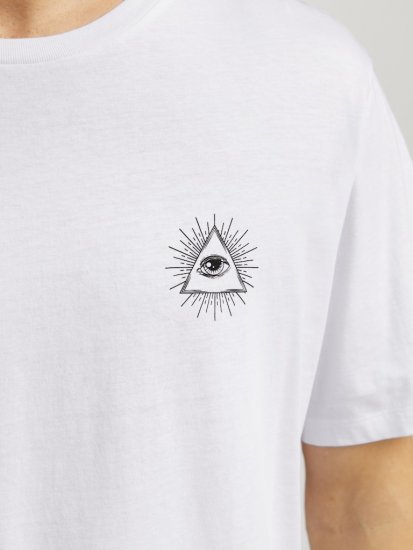Jack & Jones Jackie Crew Neck T-Shirt White - T-shirts - T-shirts Homem Tamanhos Grandes
