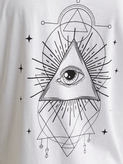 Jack & Jones Jackie Crew Neck T-Shirt White - T-shirts - T-shirts Homem Tamanhos Grandes