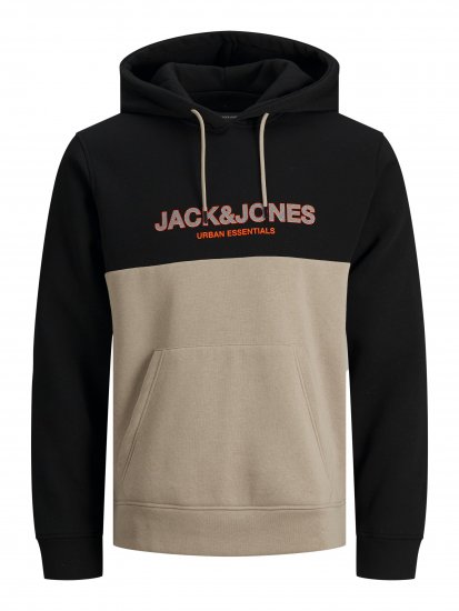 Jack & Jones JJEURBAN BLOCKING SWEAT Beige - Sweatshirts & hoodies - Sweatshirt & Camisolas com Capuz tamanhos grandes