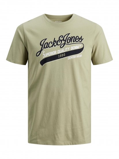 Jack & Jones JJELOGO TEE Light Green - T-shirts - T-shirts Homem Tamanhos Grandes