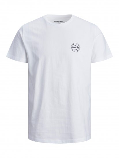 Jack & Jones JJESHARK TEE White - T-shirts - T-shirts Homem Tamanhos Grandes
