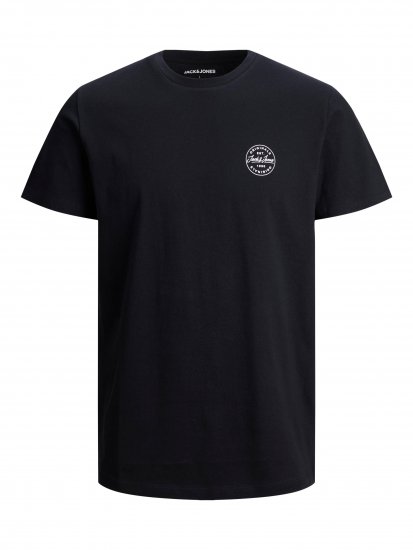 Jack & Jones JJESHARK TEE Black - T-shirts - T-shirts Homem Tamanhos Grandes