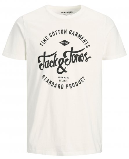 Jack & Jones JJERAFA TEE White - T-shirts - T-shirts Homem Tamanhos Grandes