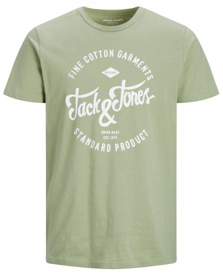 Jack & Jones JJERAFA TEE Light Green - T-shirts - T-shirts Homem Tamanhos Grandes