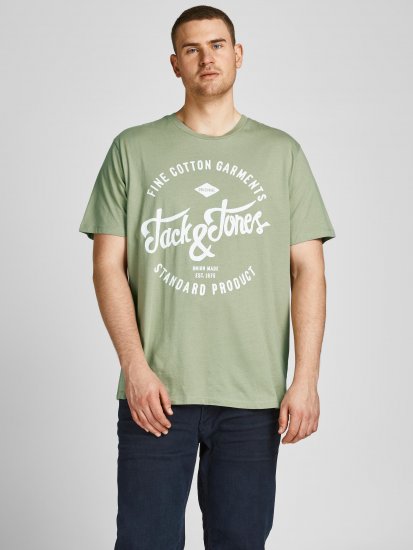 Jack & Jones JJERAFA TEE Light Green - T-shirts - T-shirts Homem Tamanhos Grandes