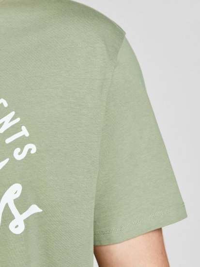 Jack & Jones JJERAFA TEE Light Green - T-shirts - T-shirts Homem Tamanhos Grandes