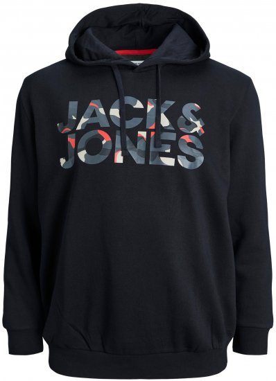 Jack & Jones JJRAMP Hoodie Black - Sweatshirts & hoodies - Sweatshirt & Camisolas com Capuz tamanhos grandes