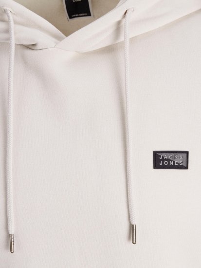 Jack & Jones JCOKING SWEAT HOOD Light Gray - Sweatshirts & hoodies - Sweatshirt & Camisolas com Capuz tamanhos grandes