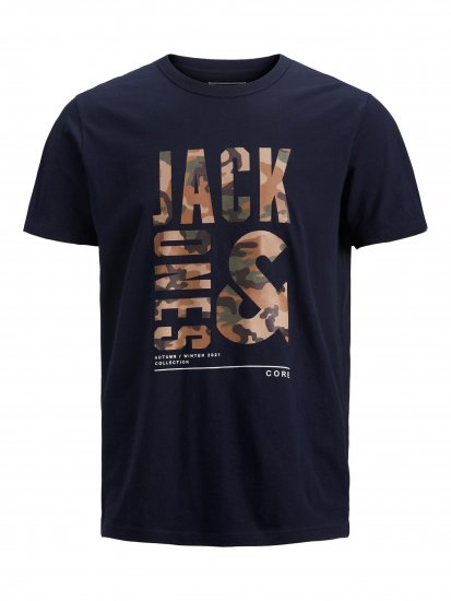 Jack & Jones JCOSTREET TEE Navy - T-shirts - T-shirts Homem Tamanhos Grandes