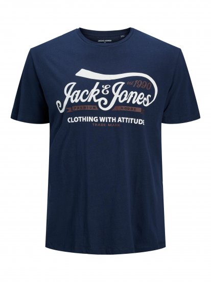 Jack & Jones JPRBLUBOOSTER TEE Navy - T-shirts - T-shirts Homem Tamanhos Grandes
