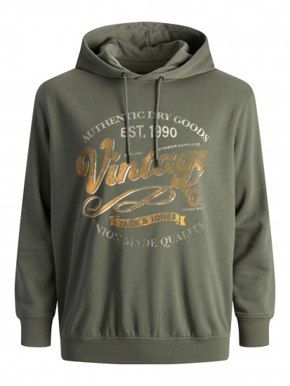 Jack & Jones JPRBLUBOOSTER SWEAT Hoodie Khaki - Sweatshirts & hoodies - Sweatshirt & Camisolas com Capuz tamanhos grandes