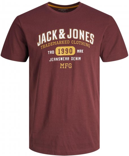 Jack & Jones JJSTAMP TEE Red - T-shirts - T-shirts Homem Tamanhos Grandes
