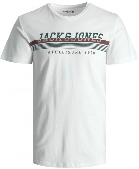 Jack & Jones JJIRON TEE White - T-shirts - T-shirts Homem Tamanhos Grandes