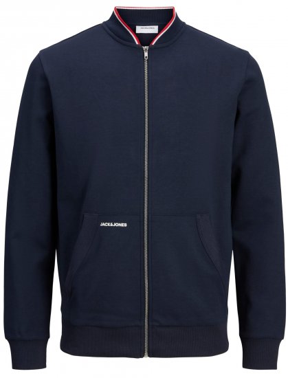 Jack & Jones JJAIDEN ZIP Sweater Navy - Sweatshirts & hoodies - Sweatshirt & Camisolas com Capuz tamanhos grandes