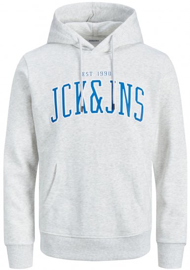 Jack & Jones JJCEMB Hoodie White - Sweatshirts & hoodies - Sweatshirt & Camisolas com Capuz tamanhos grandes