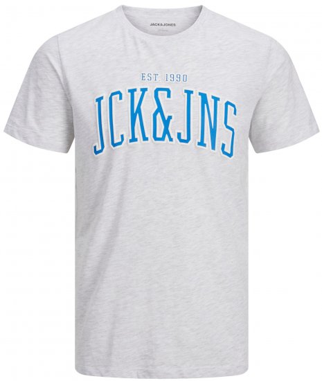 Jack & Jones JJCEMB TEE White - T-shirts - T-shirts Homem Tamanhos Grandes