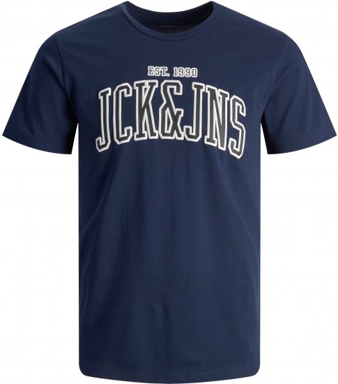 Jack & Jones JJCEMB TEE Navy - T-shirts - T-shirts Homem Tamanhos Grandes