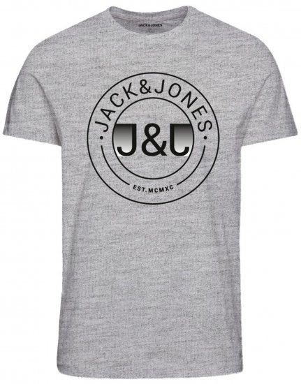 Jack & Jones JJMILAS T-Shirt Grey - T-shirts - T-shirts Homem Tamanhos Grandes