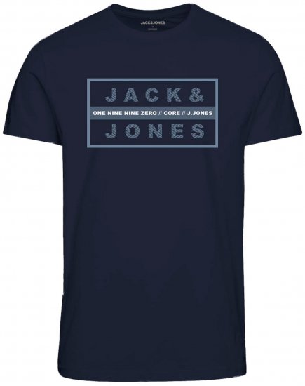 Jack & Jones JJSTORM TEE Navy - T-shirts - T-shirts Homem Tamanhos Grandes