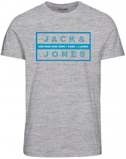 Jack & Jones JJSTORM TEE Grey - T-shirts - T-shirts Homem Tamanhos Grandes