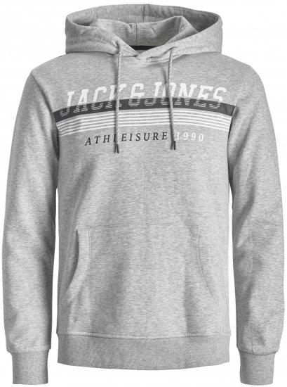 Jack & Jones JJIRON Hoodie Grey - Sweatshirts & hoodies - Sweatshirt & Camisolas com Capuz tamanhos grandes