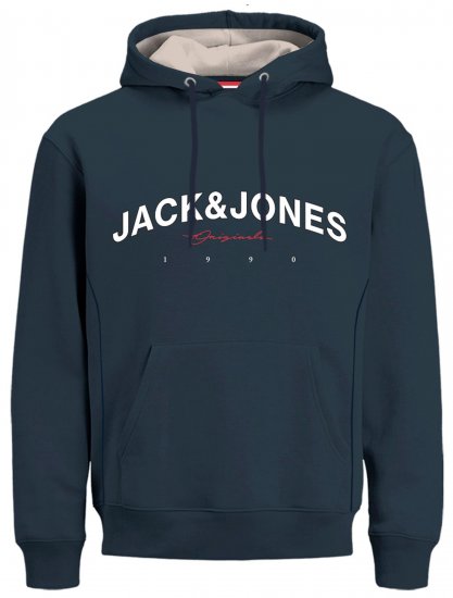 Jack & Jones JORFRIDAY Hoodie Navy - Sweatshirts & hoodies - Sweatshirt & Camisolas com Capuz tamanhos grandes