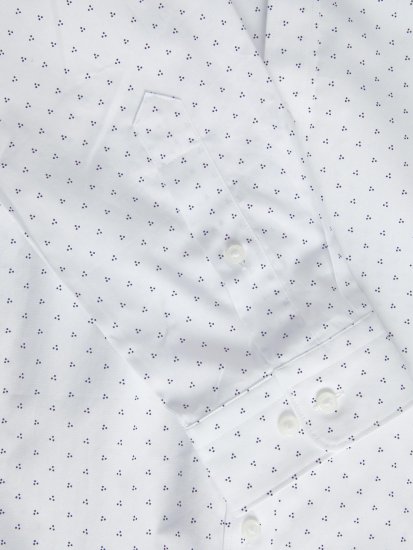 Jack & Jones JPRBLACARDIFF Print Shirt LS White - Camisas - Camisas Homem Tamanhos Grandes