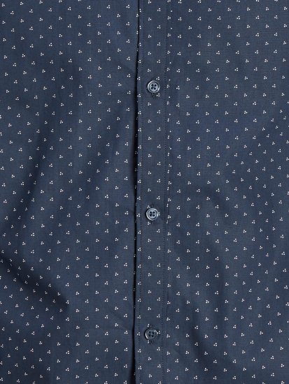 Jack & Jones JPRBLACARDIFF Print Shirt LS Navy - Camisas - Camisas Homem Tamanhos Grandes