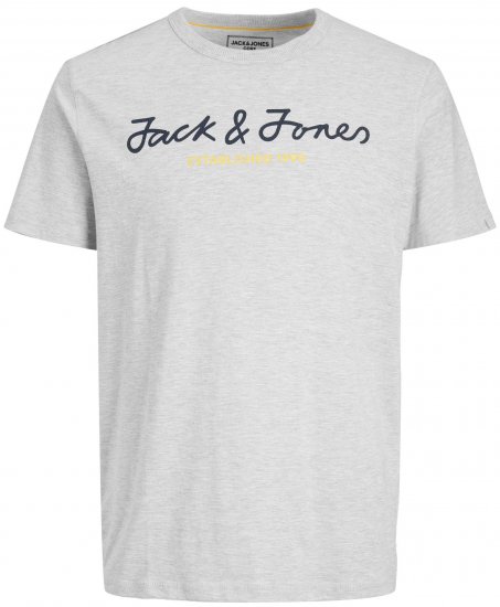 Jack & Jones JCOBERG UPSCALED TEE Grey - T-shirts - T-shirts Homem Tamanhos Grandes