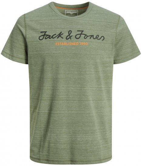Jack & Jones JCOBERG UPSCALED TEE Green - T-shirts - T-shirts Homem Tamanhos Grandes