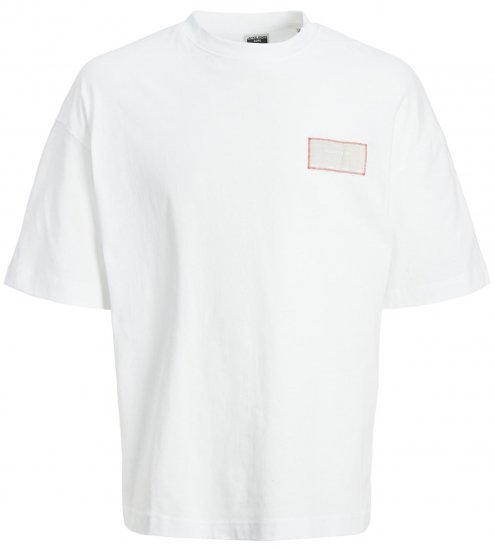 Jack & Jones JCONASA TEE White - T-shirts - T-shirts Homem Tamanhos Grandes