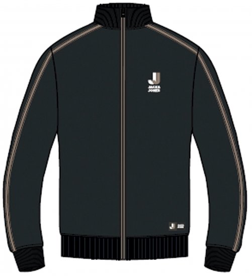 Jack & Jones JCOLOGAN ZIP Sweater Black - Sweatshirts & hoodies - Sweatshirt & Camisolas com Capuz tamanhos grandes