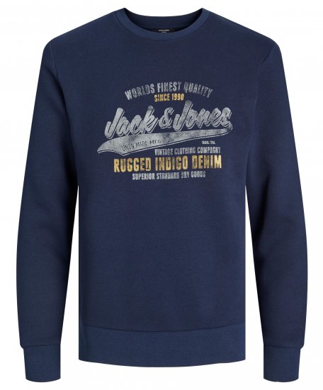 Jack & Jones JPRBLUBILLY Sweatshirt Navy - Sweatshirts & hoodies - Sweatshirt & Camisolas com Capuz tamanhos grandes