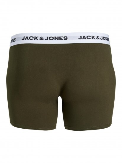 Jack & Jones BASIC White WB Trunks 5-Pack Green - Roupa Interior & natação - Roupa interior Homem Tamanhos Grandes