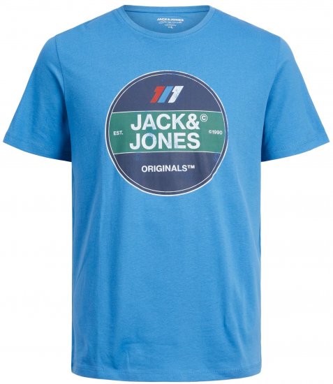 Jack & Jones JORNATE TEE Blue - T-shirts - T-shirts Homem Tamanhos Grandes