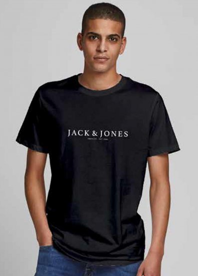Jack & Jones JPRBLABOOSTER T-shirt Black - T-shirts - T-shirts Homem Tamanhos Grandes