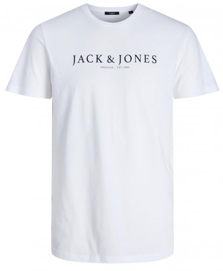 Jack & Jones JPRBLABOOSTER T-shirt White - T-shirts - T-shirts Homem Tamanhos Grandes