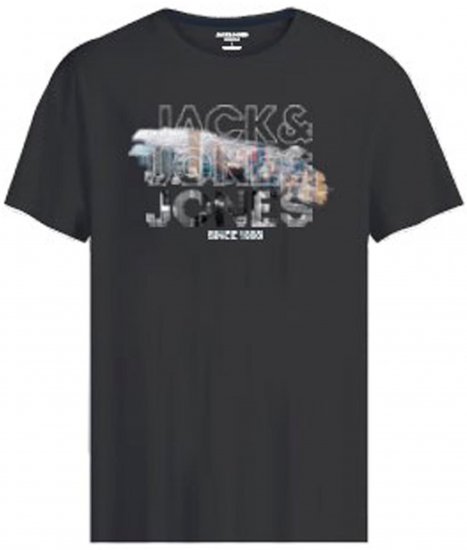 Jack & Jones JCOBOOSTER T-Shirt Black - T-shirts - T-shirts Homem Tamanhos Grandes