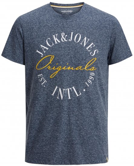 Jack & Jones JORWILLOWBRANDING T-Shirt Navy - T-shirts - T-shirts Homem Tamanhos Grandes