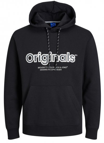 Jack & Jones JORLAKEWOOD Hoodie Black - Sweatshirts & hoodies - Sweatshirt & Camisolas com Capuz tamanhos grandes