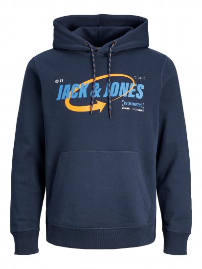 Jack & Jones JCOBLACK SWEAT HOODIE Navy Blazer - Sweatshirts & hoodies - Sweatshirt & Camisolas com Capuz tamanhos grandes