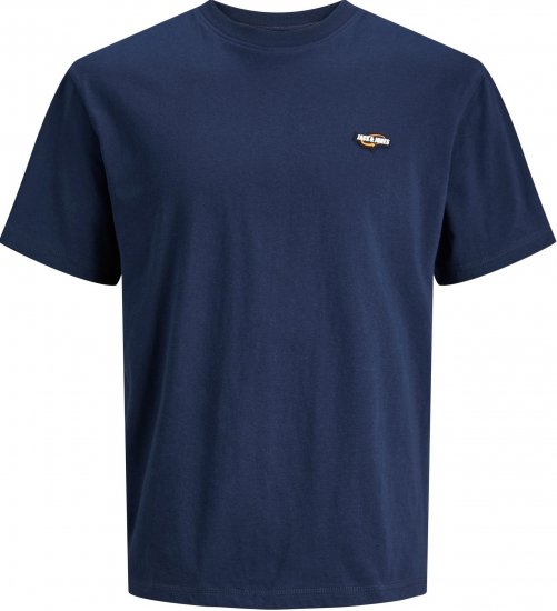 Jack & Jones JCOBLACK TEE SS CREW NECK Sky captain - T-shirts - T-shirts Homem Tamanhos Grandes