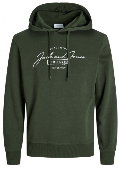 Jack & Jones JJFERRIS SWEAT Hoodie Kombu Green - Sweatshirts & hoodies - Sweatshirt & Camisolas com Capuz tamanhos grandes