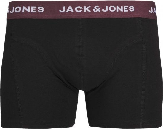Jack & Jones JACARON Trunks 3-Pack Black - Roupa Interior & natação - Roupa interior Homem Tamanhos Grandes