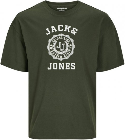 Jack & Jones VICTO T-Shirt Kombu Green - T-shirts - T-shirts Homem Tamanhos Grandes