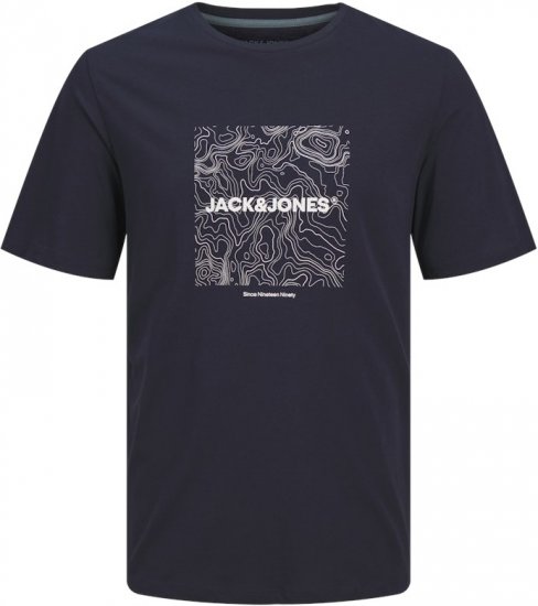Jack & Jones LINER T-Shirt Navy Blazer - T-shirts - T-shirts Homem Tamanhos Grandes