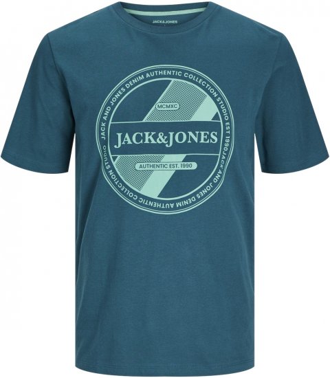 Jack & Jones JJRIO T-Shirt Deep Teal - T-shirts - T-shirts Homem Tamanhos Grandes
