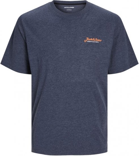 Jack & Jones ERIK T-Shirt Navy Blazer - T-shirts - T-shirts Homem Tamanhos Grandes