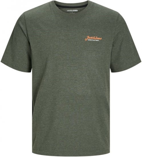 Jack & Jones ERIK T-Shirt Kombu Green - T-shirts - T-shirts Homem Tamanhos Grandes